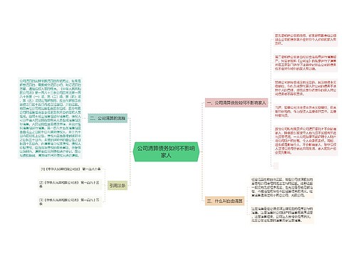 公司清算债务如何不影响家人