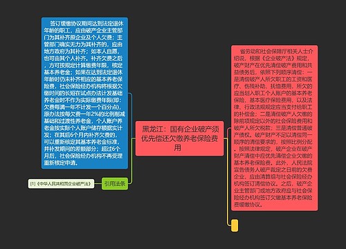  黑龙江：国有企业破产须优先偿还欠缴养老保险费用  