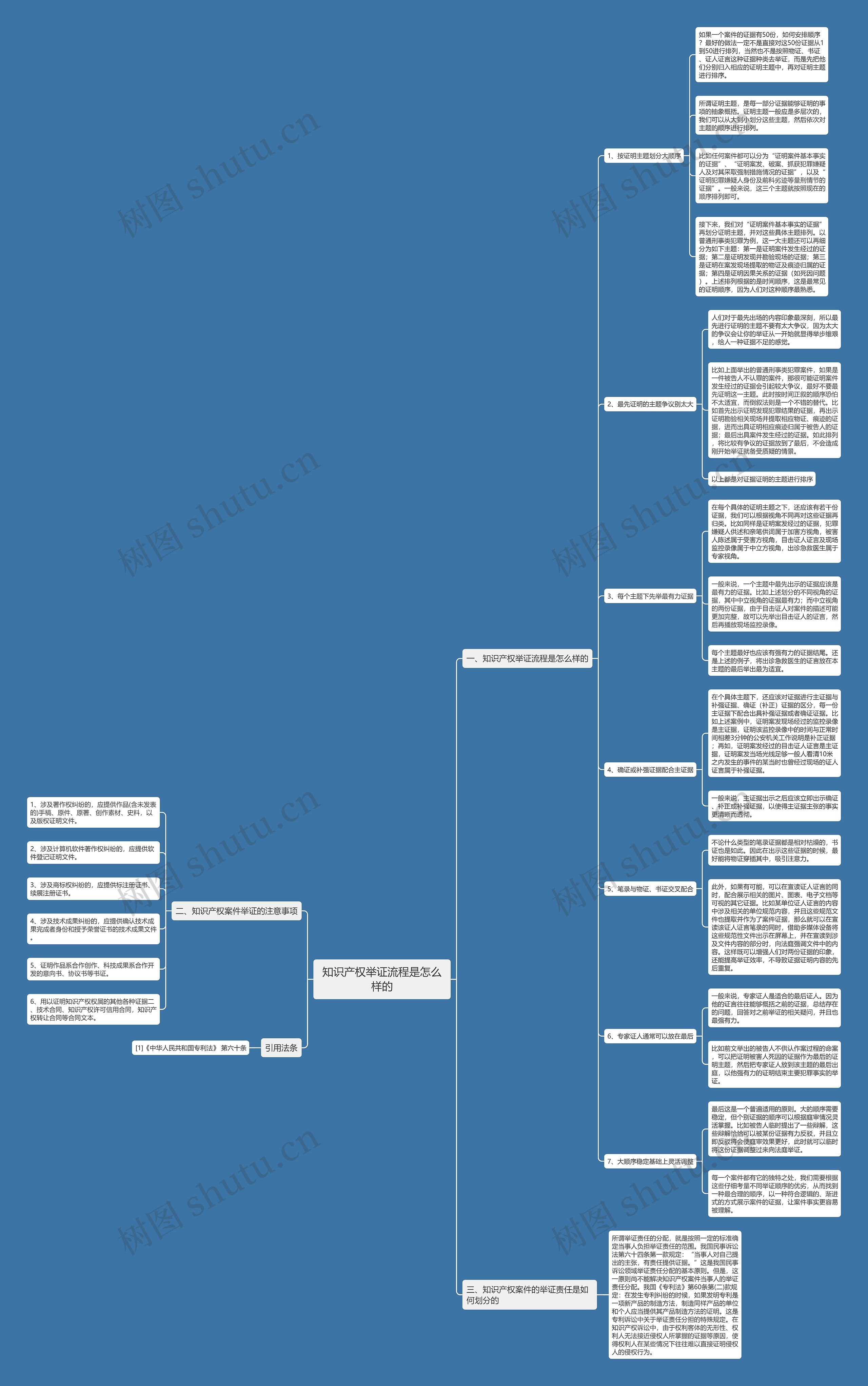 知识产权举证流程是怎么样的思维导图