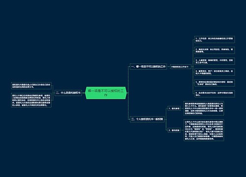 哪一项是不可以授权的工作
