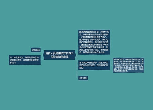 清算人员挪用破产私有公司资金如何定性