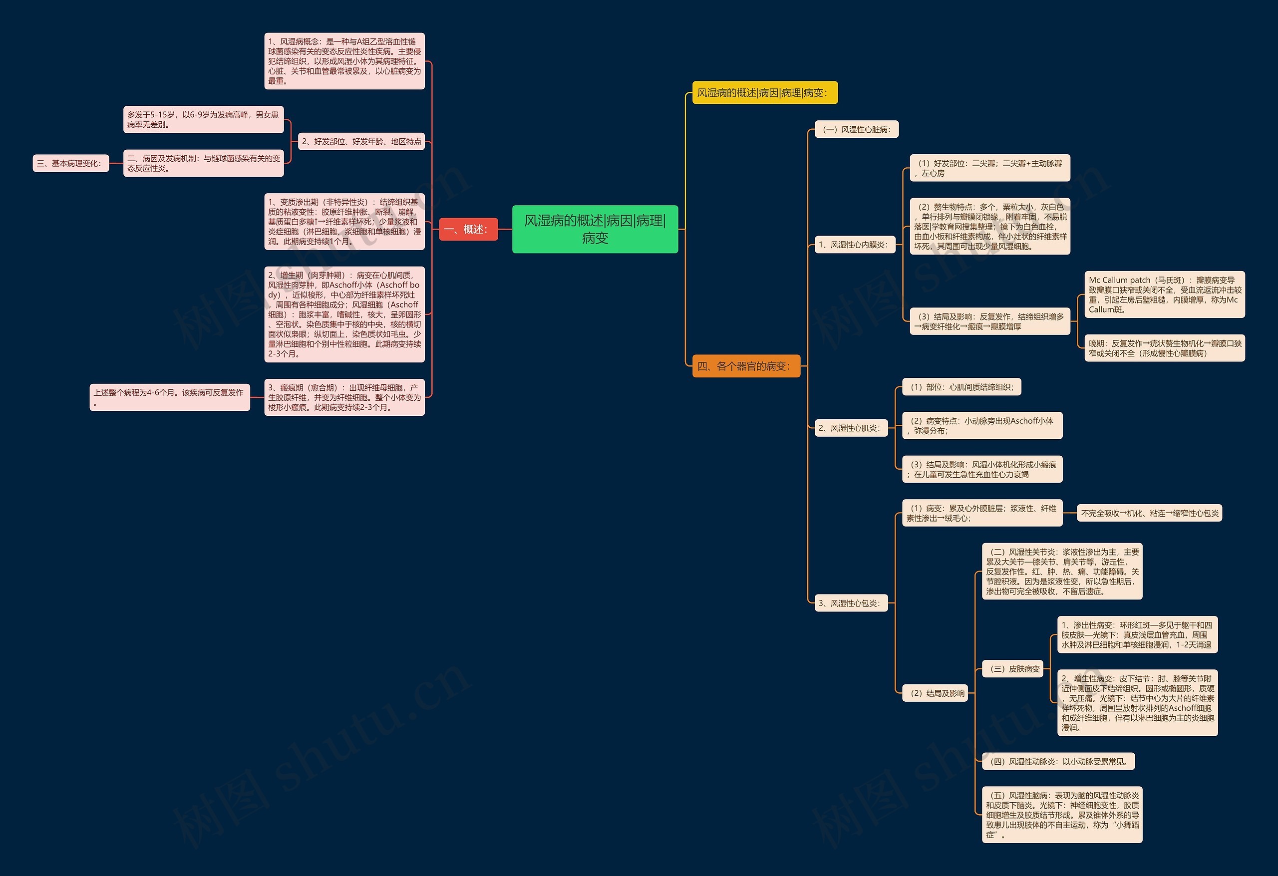 风湿病的概述|病因|病理|病变思维导图