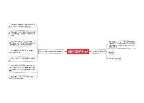 销售代理授权书格式