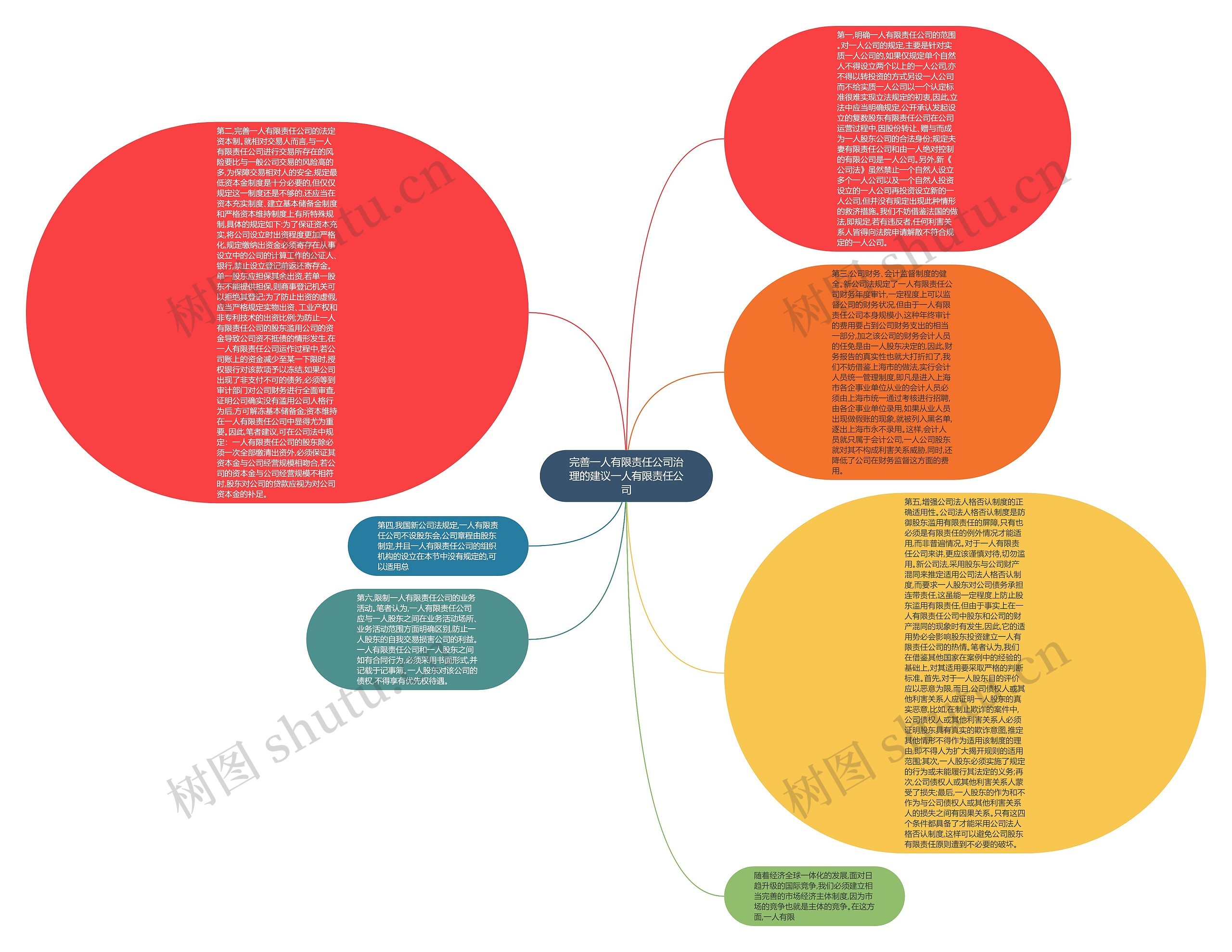 完善一人有限责任公司治理的建议一人有限责任公司思维导图
