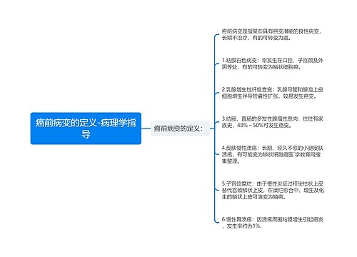 癌前病变的定义-病理学指导