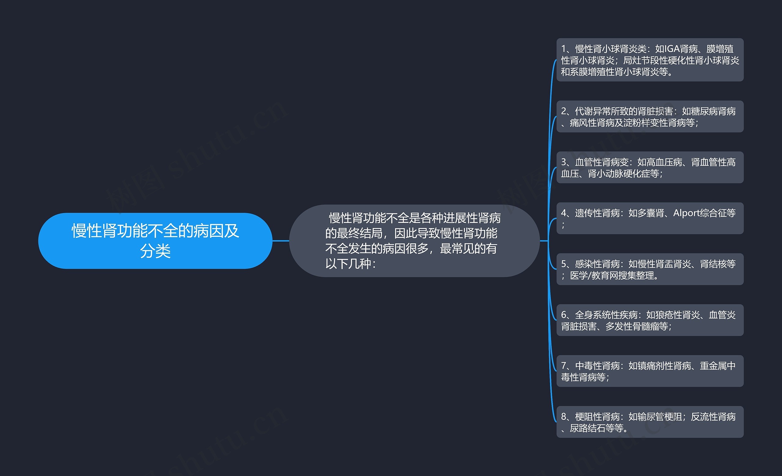 慢性肾功能不全的病因及分类