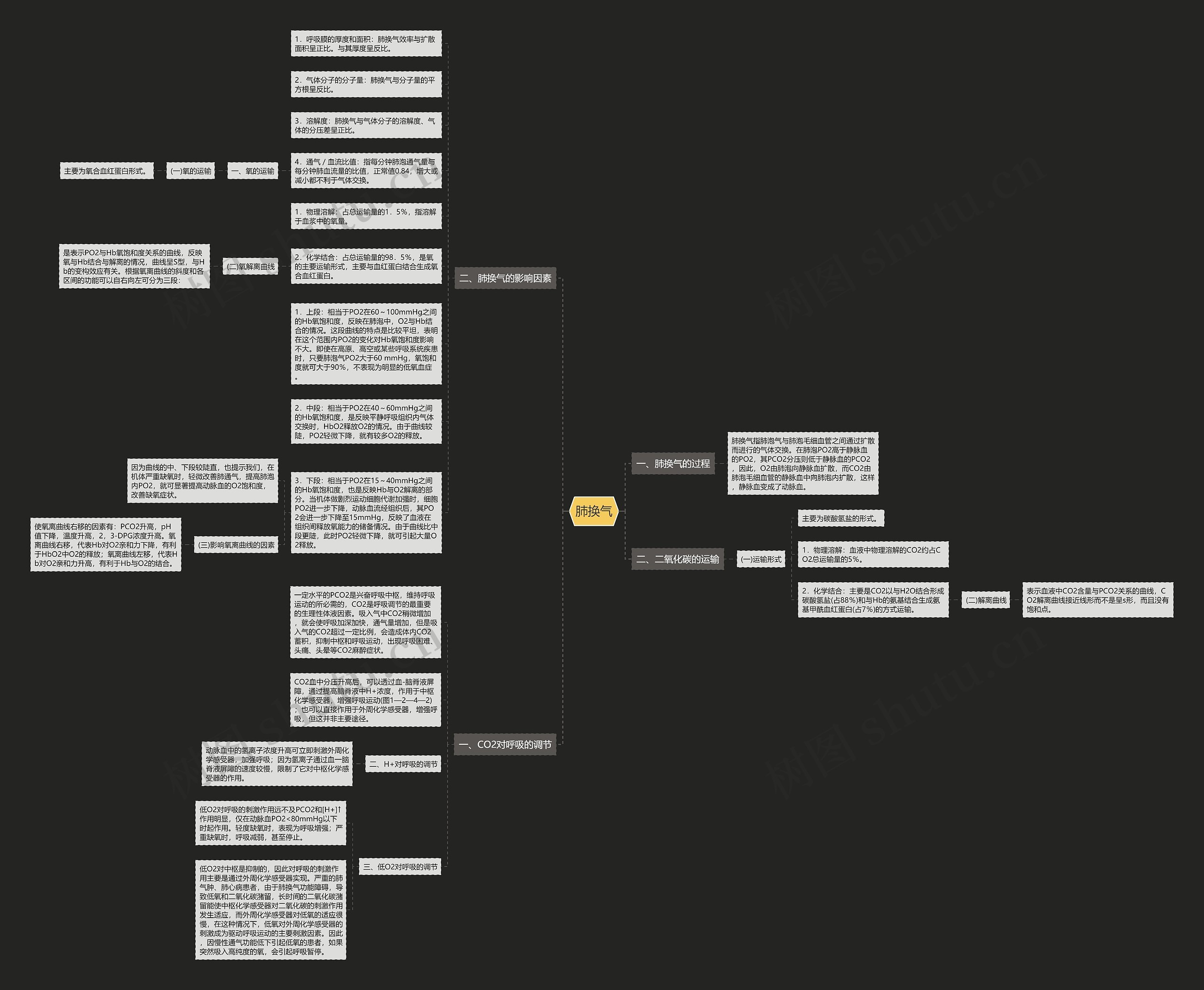 肺换气思维导图