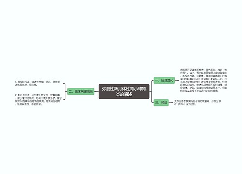 弥漫性新月体性肾小球肾炎的简述