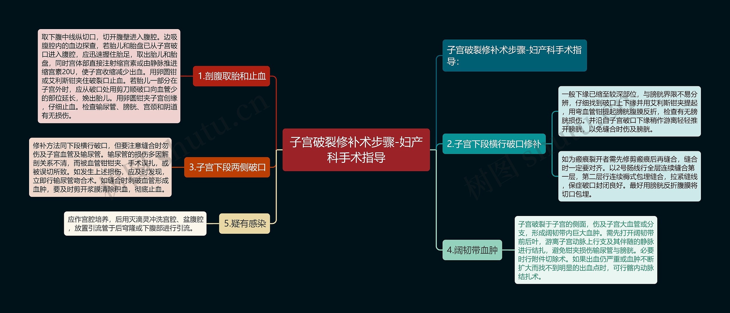 子宫破裂修补术步骤-妇产科手术指导