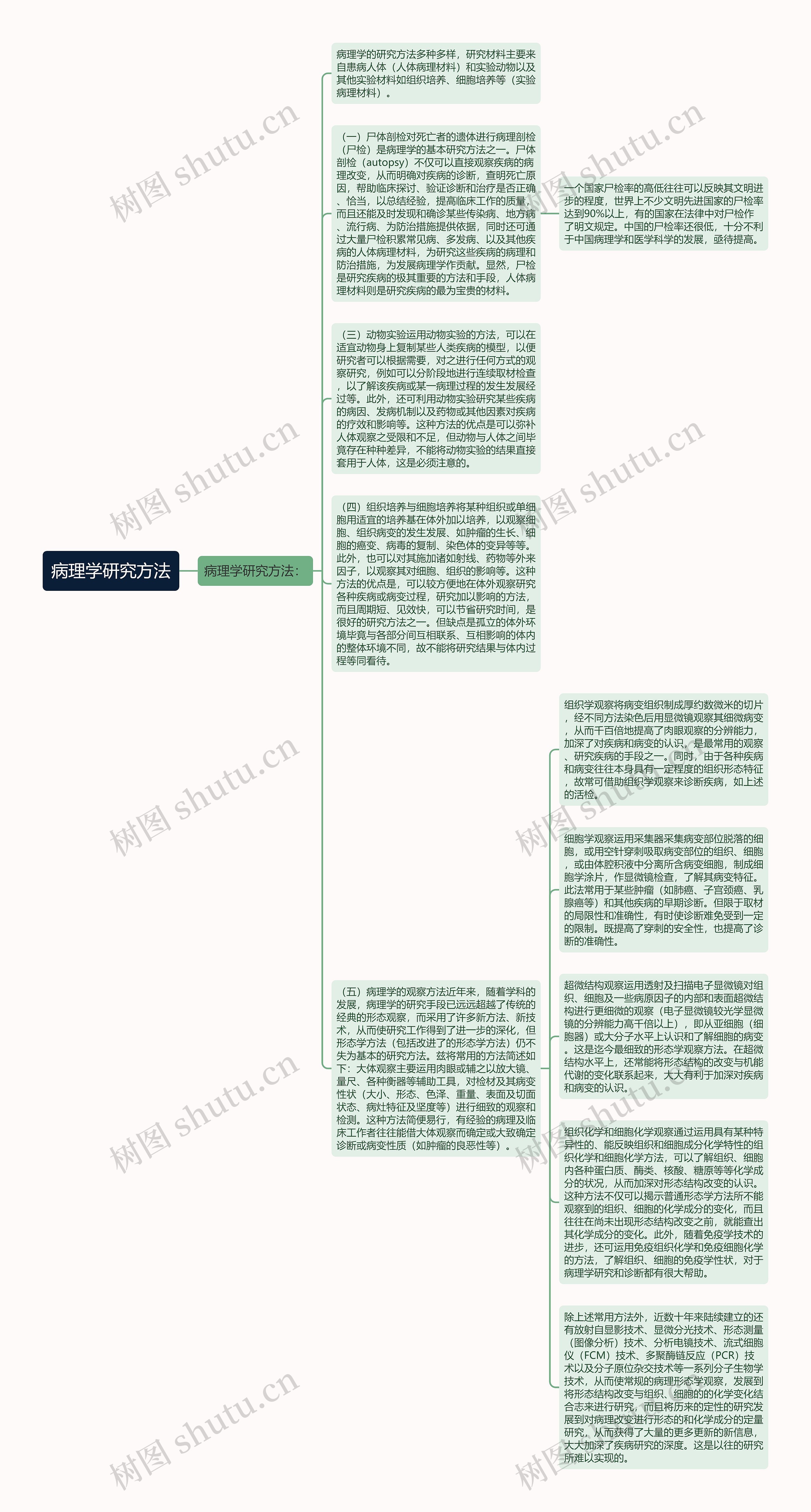 病理学研究方法思维导图