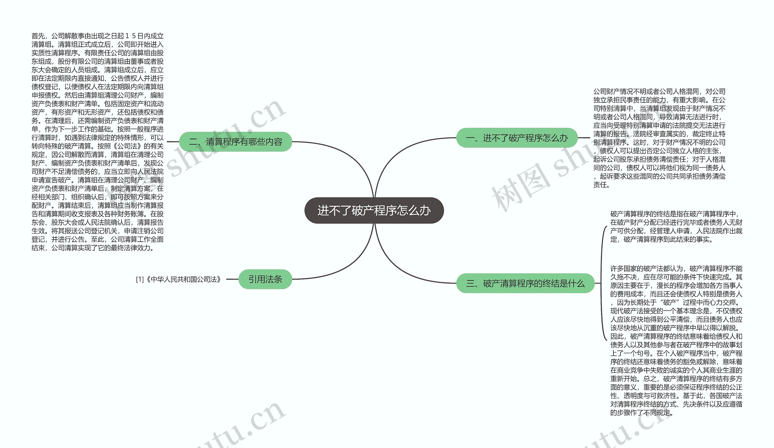 进不了破产程序怎么办思维导图