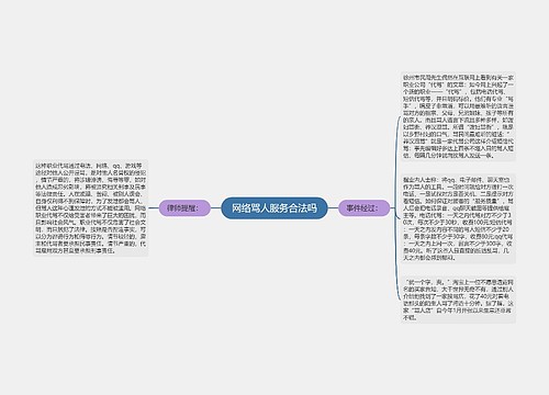 网络骂人服务合法吗