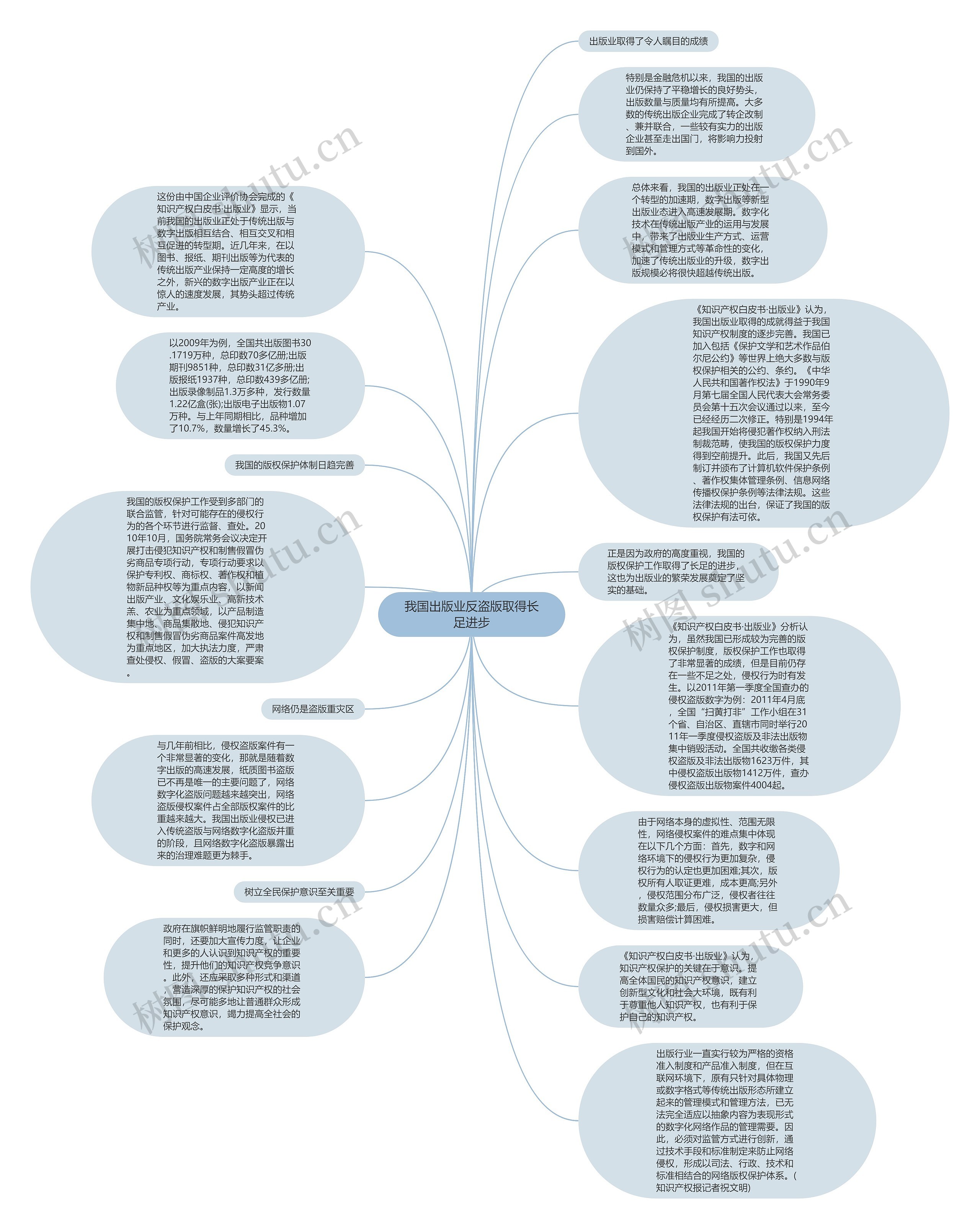我国出版业反盗版取得长足进步思维导图