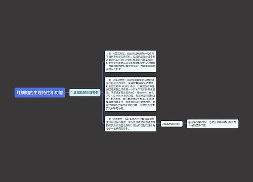 红细胞的生理特性和功能