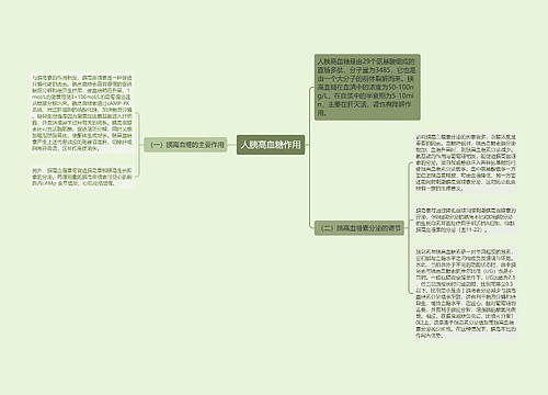 人胰高血糖作用