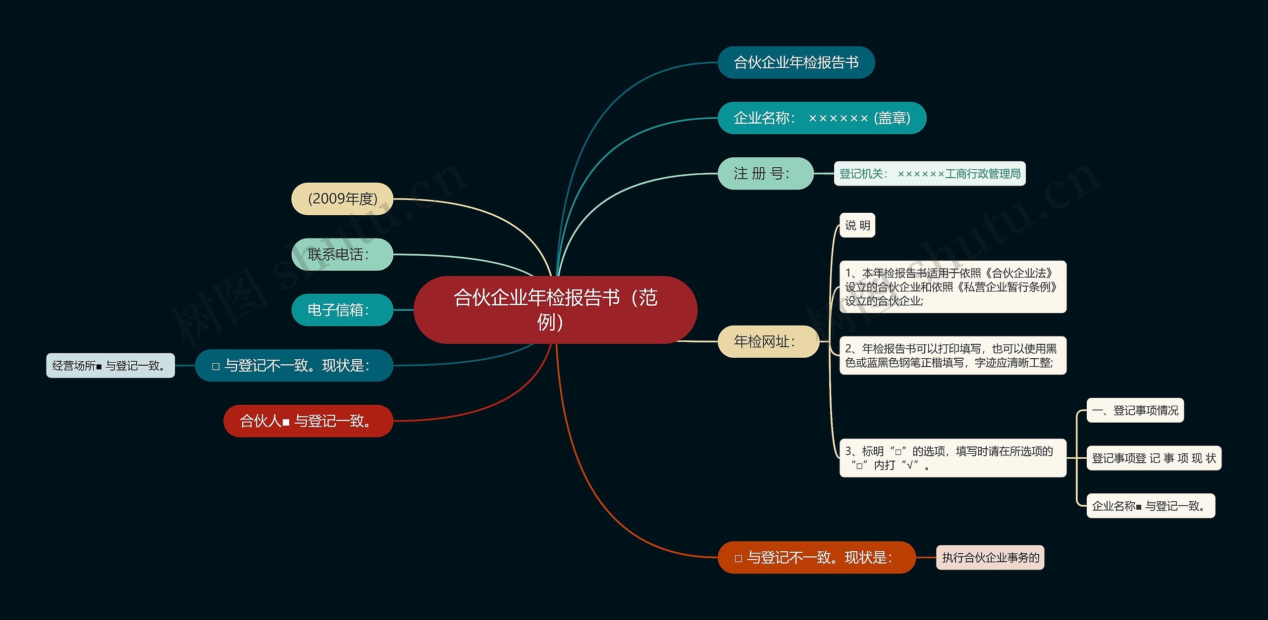 合伙企业年检报告书（范例）