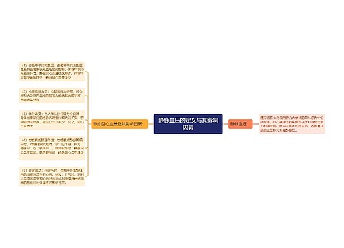 静脉血压的定义与其影响因素