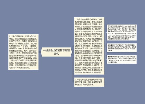 一般慢性炎症的基本病理变化