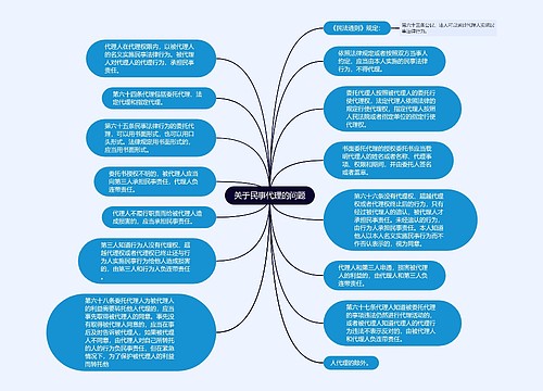 关于民事代理的问题