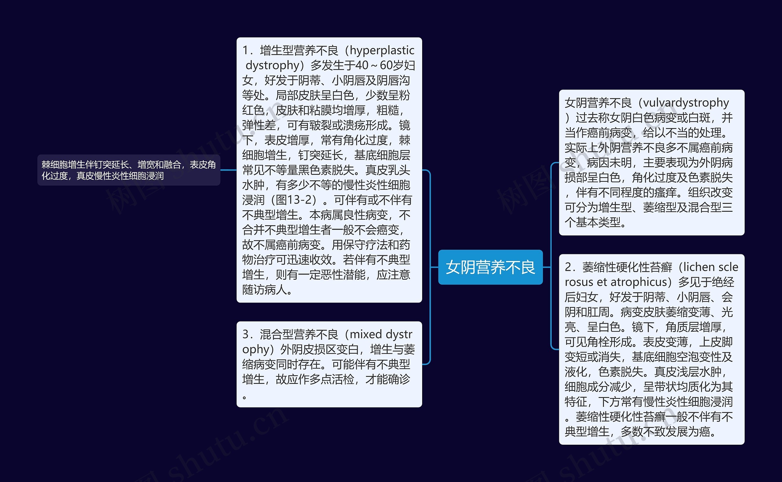 女阴营养不良思维导图