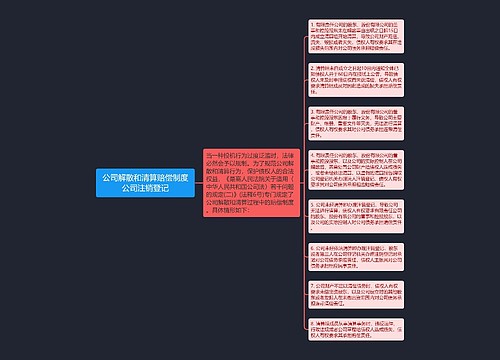 公司解散和清算赔偿制度公司注销登记