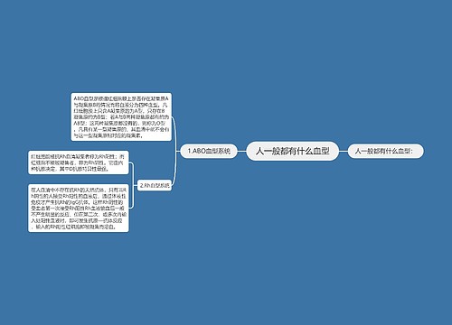 人一般都有什么血型