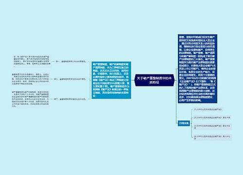 关于破产重整制度中的本质特征