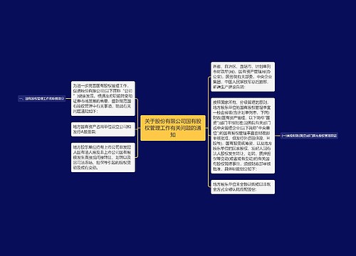 关于股份有限公司国有股权管理工作有关问题的通知