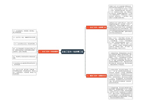 企业三证合一包括哪三证