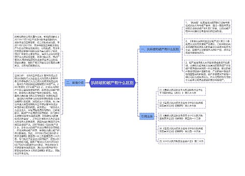 执转破和破产有什么区别