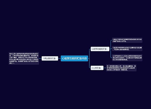 心脏泵功能的贮备内容