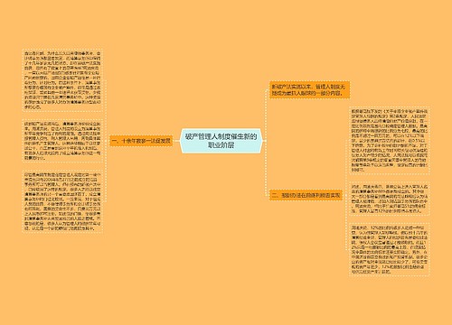 破产管理人制度催生新的职业阶层