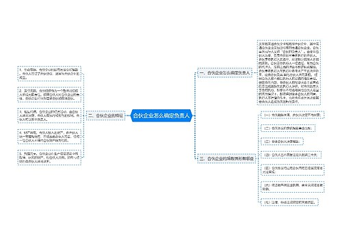 合伙企业怎么确定负责人