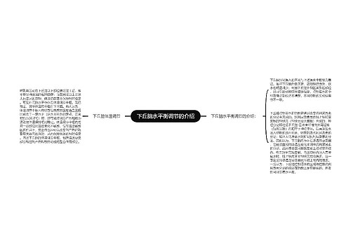 下丘脑水平衡调节的介绍