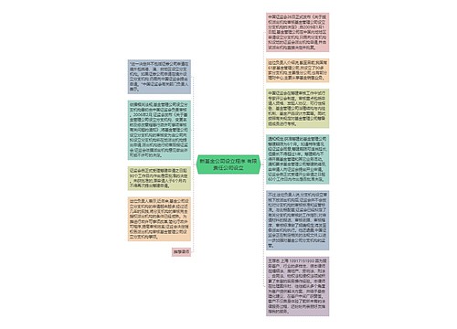 新基金公司设立程序 有限责任公司设立