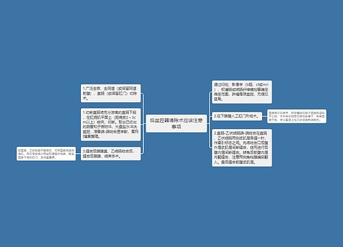 后盆腔器清除术应该注意事项