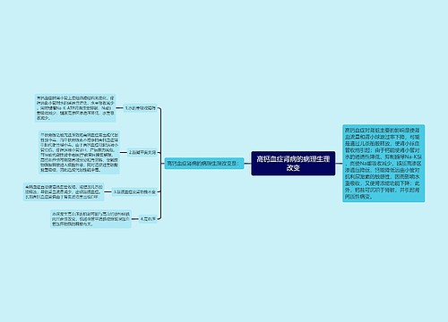 高钙血症肾病的病理生理改变