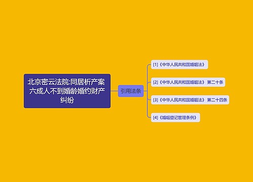 北京密云法院:同居析产案 六成人不到婚龄婚约财产纠纷