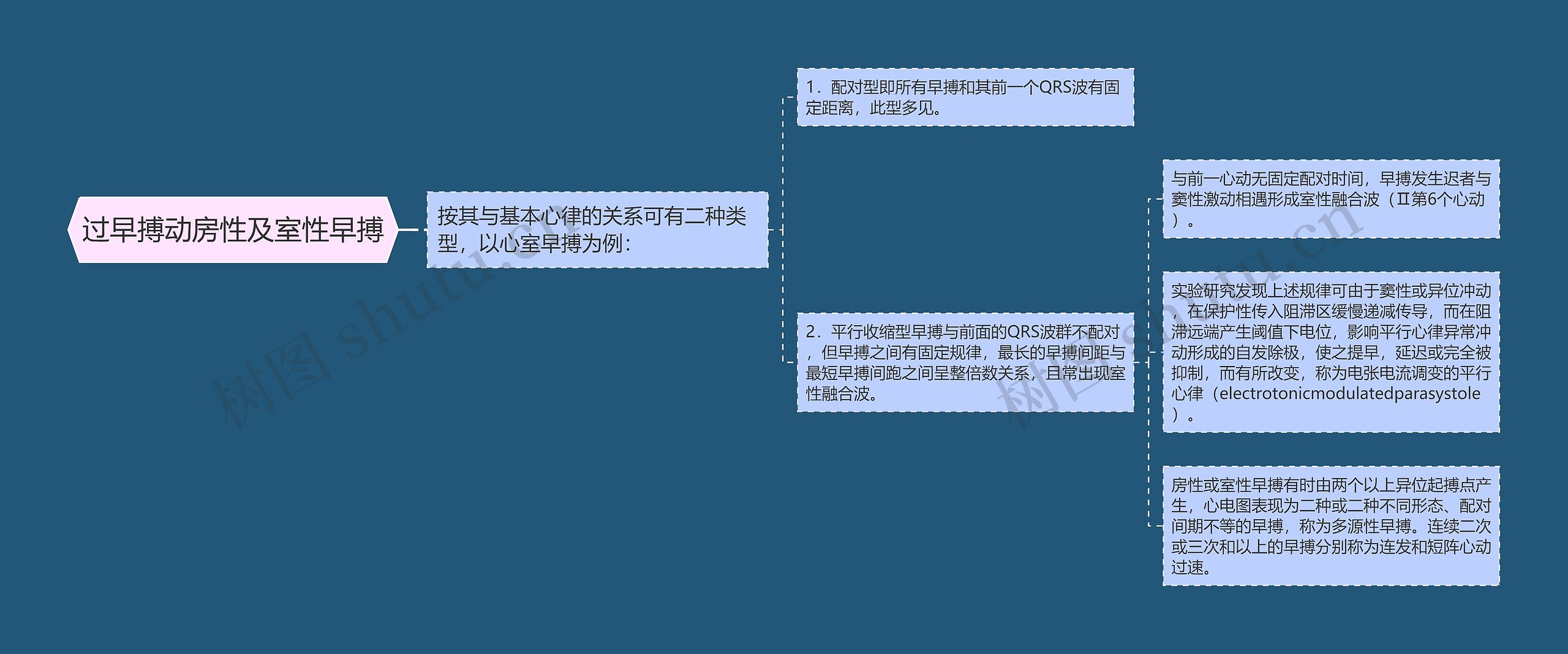 过早搏动房性及室性早搏思维导图