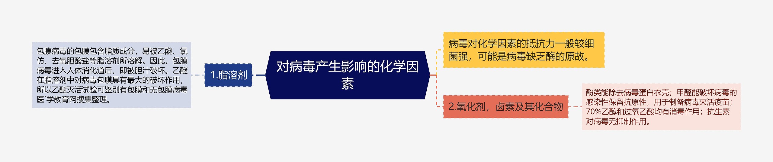 对病毒产生影响的化学因素思维导图