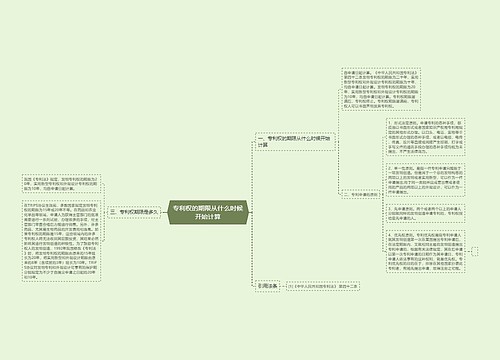 专利权的期限从什么时候开始计算