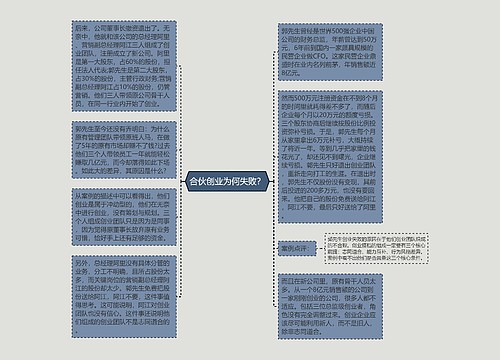 合伙创业为何失败？