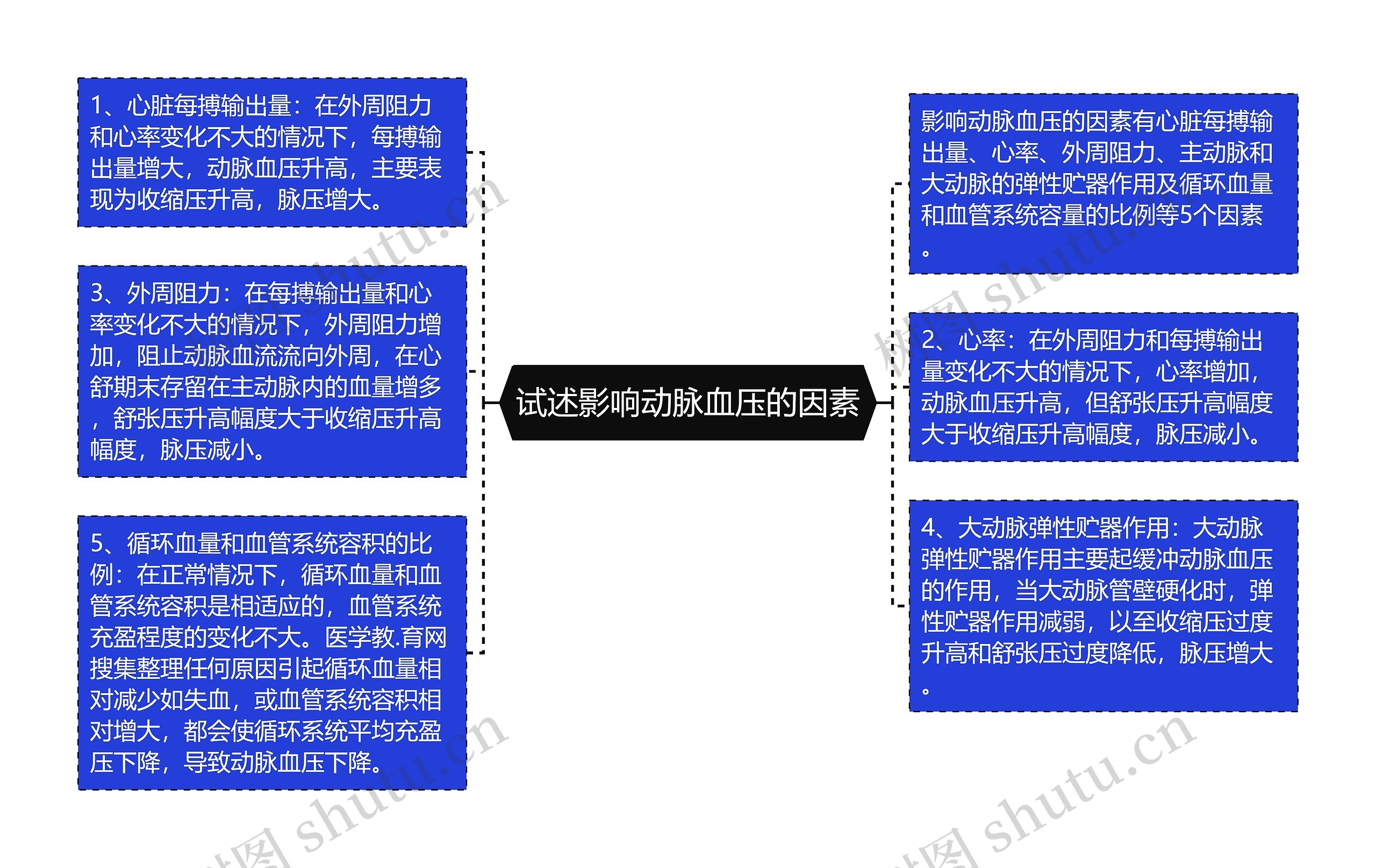 试述影响动脉血压的因素思维导图