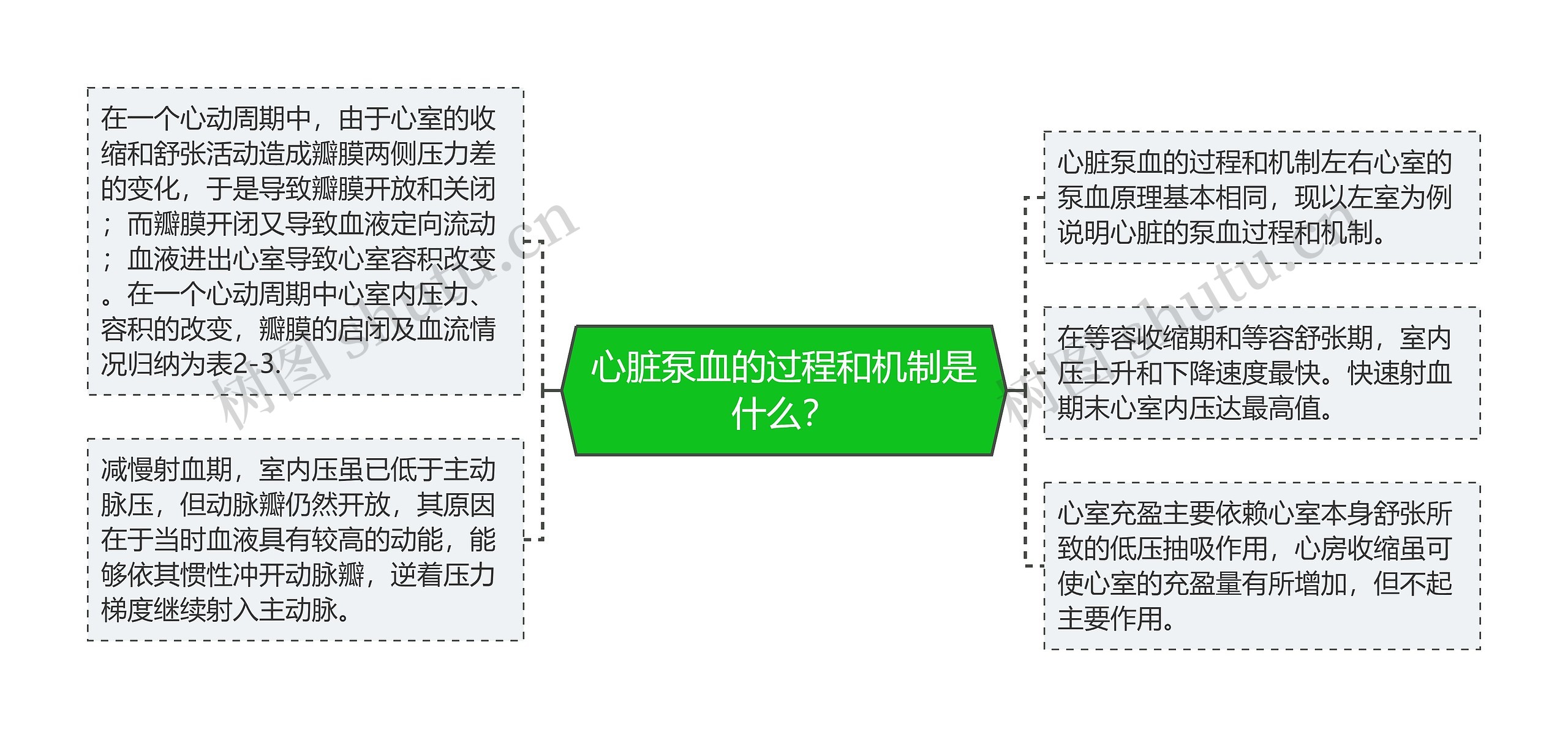 心脏泵血的过程和机制是什么？思维导图