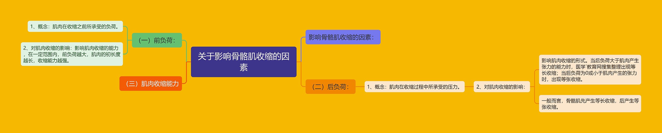 关于影响骨骼肌收缩的因素思维导图