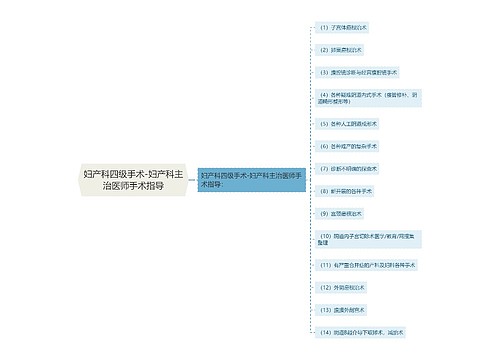 妇产科四级手术-妇产科主治医师手术指导