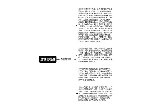 血糖的概述