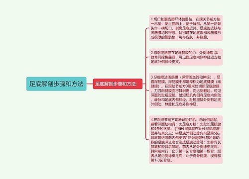 足底解剖步骤和方法