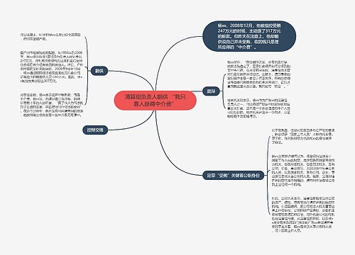 清算组负责人翻供 “我只靠人脉赚中介费”