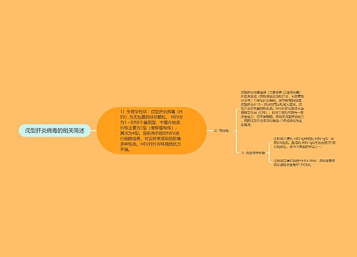 戊型肝炎病毒的相关简述